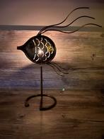 Exclusieve Vintage Metalen vis lamp, Ophalen of Verzenden, Zo goed als nieuw, Metaal, Minder dan 50 cm