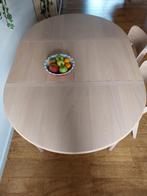Ronde uitschuifbare eettafel, Huis en Inrichting, Tafels | Eettafels, Ophalen, Modern scandinavisch, Rond, Zo goed als nieuw