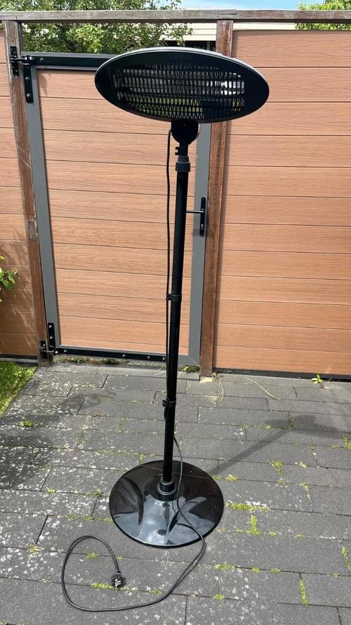Elektrische Heater terrasverwarmer met poot zwart 3 standen, Tuin en Terras, Terrasverwarmers, Nieuw, Elektrisch, Vloer, Draaibaar