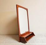 Vintage Deens design Teak Spiegel met vak / kammenbak