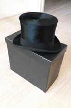 Oude hoge hoed in doos, met originele borstel, Kleding | Heren, Hoeden en Petten, Gedragen, Ophalen of Verzenden
