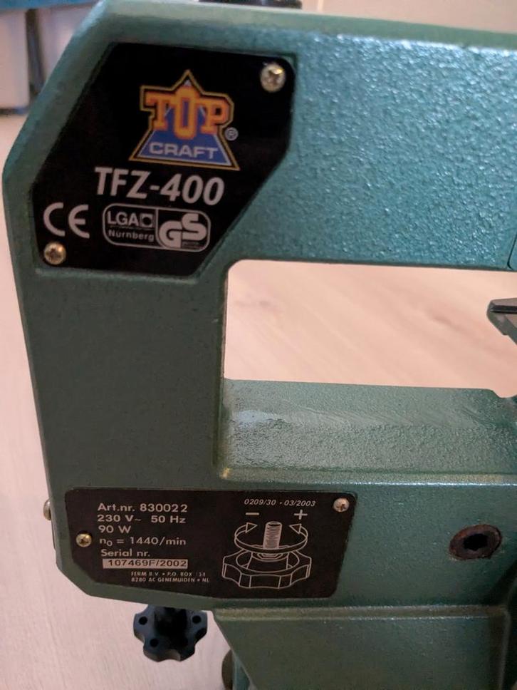Figuurzaag machine TopCraft TFZ-400, Doe-het-zelf en Verbouw, Gereedschap | Zaagmachines, Figuurzaag, Minder dan 600 watt, 30 tot 70 mm