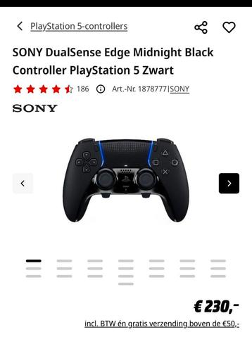 Sony Dualsense ‘Edge Pro Controller’ PS5 - Midnight Black beschikbaar voor biedingen