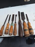 3 beitels en 4 gutsen, Antiek en Kunst, Antiek | Gereedschap en Instrumenten, Ophalen of Verzenden