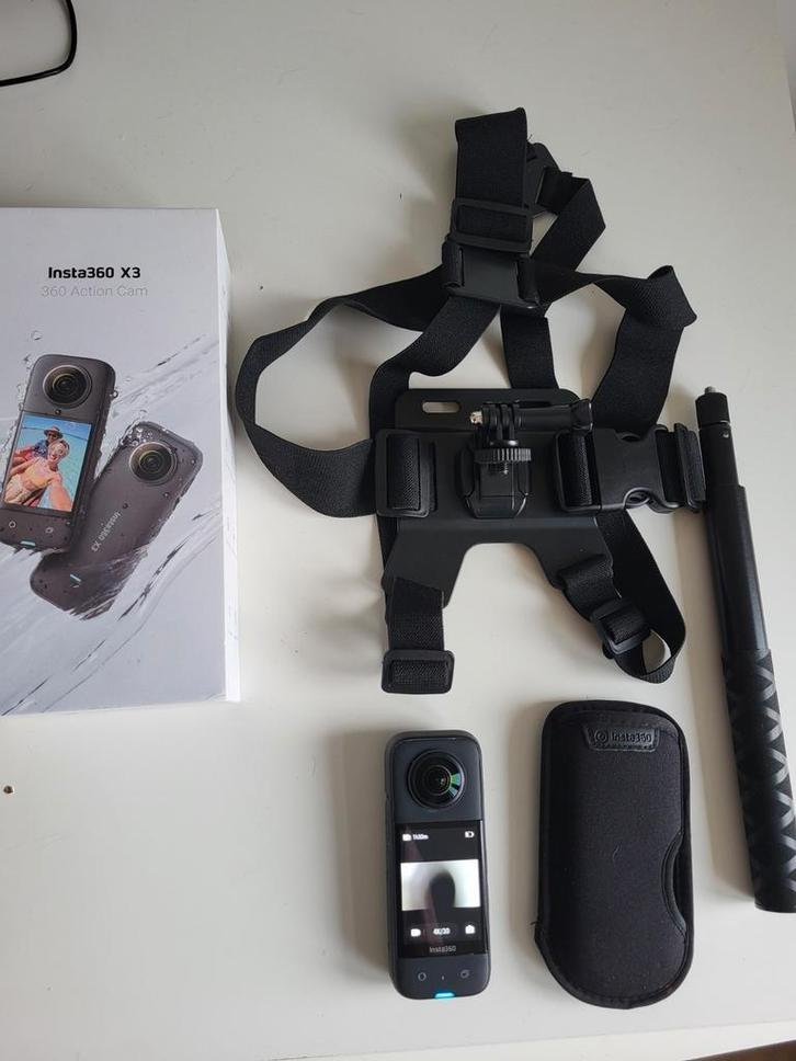 Insta360 X3 + accessoires, Audio, Tv en Foto, Actiecamera's, Gebruikt, Overige merken, Ophalen of Verzenden