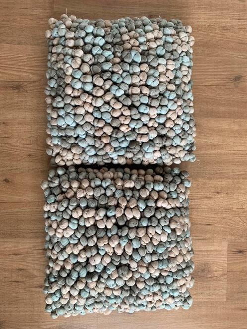Mooie, gemeleerde sierkussens, Huis en Inrichting, Woonaccessoires | Kussens, Zo goed als nieuw, Vierkant, Ophalen of Verzenden