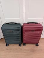 Koffer - Handbagage - 2 stuks (groen en rood) - ongebruikt, Ophalen, 50 tot 60 cm, Hard kunststof, Nieuw