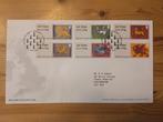Engeland FDC Post&GO heraldische wapens, Ophalen of Verzenden, Gestempeld