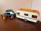 Vintage Playmobil vrouw met auto + caravan (1976/1977), Kinderen en Baby's, Speelgoed | Playmobil, Ophalen of Verzenden, Gebruikt