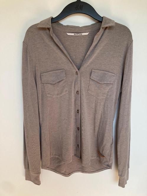Moscow Twilight bruine blouse shirt maat S, Kleding | Dames, Blouses en Tunieken, Zo goed als nieuw, Maat 36 (S), Bruin, Ophalen of Verzenden
