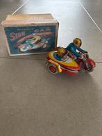 Vintage Japans blikken speelgoed motor met zijspan, Ophalen of Verzenden