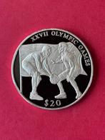 Liberia 20 Dollars 2000 Proof 0,999 zilver 20.04 grams, Ophalen of Verzenden, Overige landen, Zilver