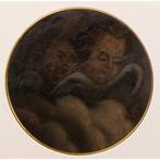 Antiek schilderij op doek –17e eeuw–Ingelijst en achter glas, Ophalen