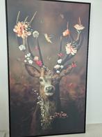 Poster foto shilderij hert, Nieuw, Ophalen of Verzenden, Foto of Poster, 75 cm of meer