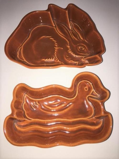Oud Zenith Gouda Lente bord Eend Konijn Vaasje Potten, Antiek en Kunst, Curiosa en Brocante, Verzenden