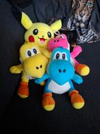 Pikachu met geluid & 3 Yoshi knuffels, Ophalen of Verzenden, Gebruikt, Overige typen