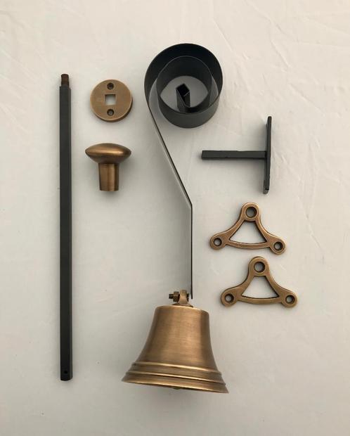 Trekbel,deurbel,bel,oudebel,authentieke bel Messing gepatine, Antiek en Kunst, Antiek | Woonaccessoires, Ophalen of Verzenden