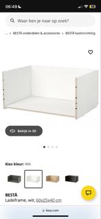 IKEA Besta Ladekast Hoogglans Wit, Kunststof, Zo goed als nieuw, Minder dan 100 cm, Met lade(s)