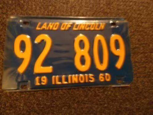 Kentekenplaat licenseplate Illinois 60 USA, Verzamelen, Automerken, Motoren en Formule 1, Gebruikt, Auto's, Ophalen of Verzenden