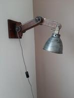 Industriële Hanglamp / Leeslamp, Ophalen, Zo goed als nieuw, Hout, Industrieel