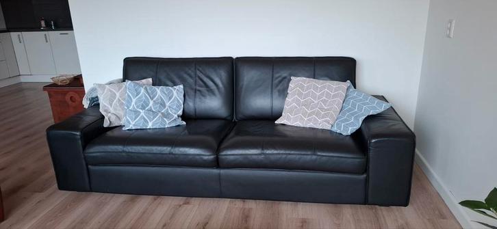 Bank, fauteuils, eetkamerstoelen en tafel, Huis en Inrichting, Banken | Bankstellen, Gebruikt, 75 tot 100 cm, Ophalen