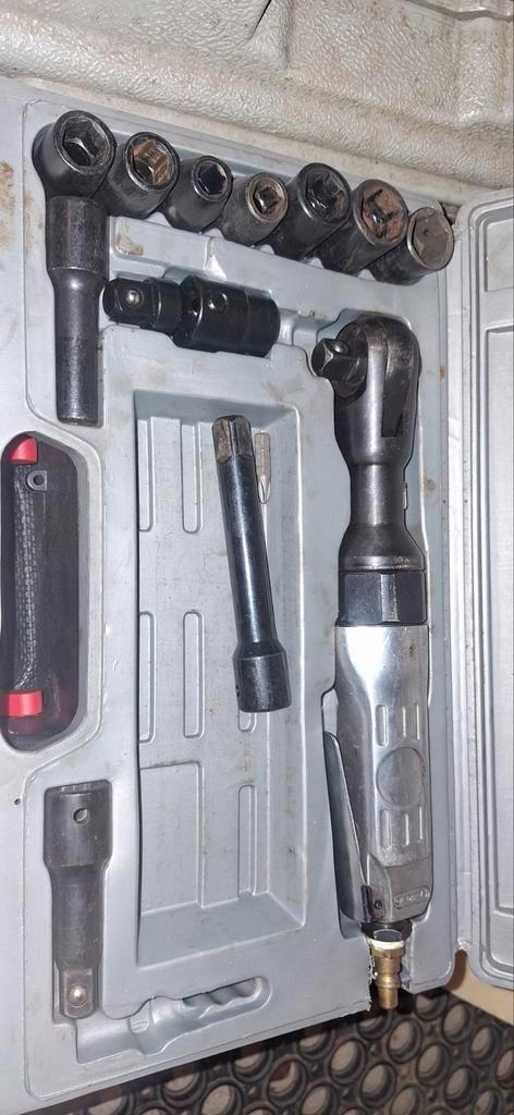 Luchtaangedreven Ratelsleutel Set met krachtdoppen, Doe-het-zelf en Verbouw, Gereedschap | Handgereedschap, Ophalen of Verzenden