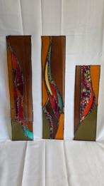 Prachtige glas in lood panelen. Facet en knikkers, Antiek en Kunst, Ophalen of Verzenden