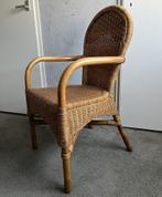 2 nette armleuning stoeltjes van riet of rotan, Huis en Inrichting, Stoelen, Ophalen, Gebruikt, Twee, Bruin