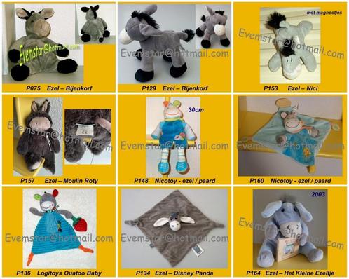 Ezel Ezeltje Happy Horse Hema Nici Nicotoy ea merken, Kinderen en Baby's, Speelgoed | Knuffels en Pluche, Zo goed als nieuw, Overige typen