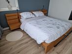 Gratis Ikea ledikant 160x200 met matras en topper, Huis en Inrichting, Ophalen, Zo goed als nieuw, Tweepersoons
