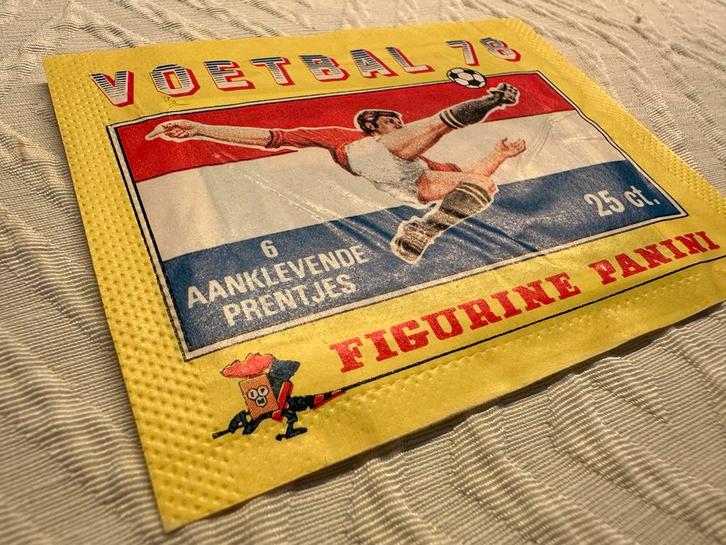 Panini Voetbal 78 Zakje - Panini - extreem zeldzaam, Verzamelen, Sportartikelen en Voetbal, Zo goed als nieuw, Poster, Plaatje of Sticker