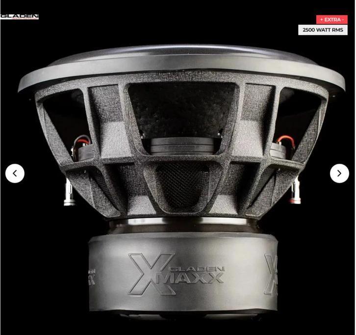 gladen X-MAXX 15INCH woofer 2500watt rms 2x1ohm, Auto diversen, Autospeakers, Nieuw, Ophalen of Verzenden