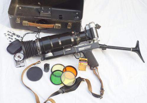 Photo Sniper Snaiper set (Zenit-ES en Tair-3) vrij compleet, Audio, Tv en Foto, Fotocamera's Analoog, Gebruikt, Spiegelreflex