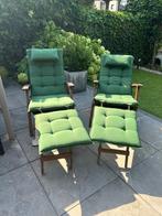 Hardhouten tuinstoelen, Tuin en Terras, Ophalen, Gebruikt, Hout, Verstelbaar