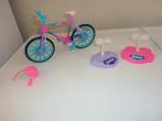Barbie fiets, helm en 2 standaards., Ophalen of Verzenden, Gebruikt, Pop