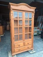 Grenen ladekast vitrine kast, RoDeKo Volendam, Gebruikt, 100 tot 150 cm, 200 cm of meer