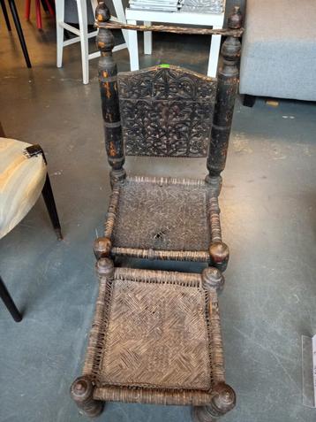 Antieke Afghaanse stoel, kruk, Swat Vallei beschikbaar voor biedingen