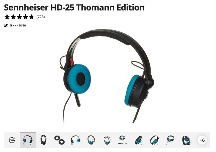 Sennheiser HD-25 Thomann Edition, Audio, Tv en Foto, Koptelefoons, Nieuw, Op oor (supra aural), Sennheiser, Ophalen