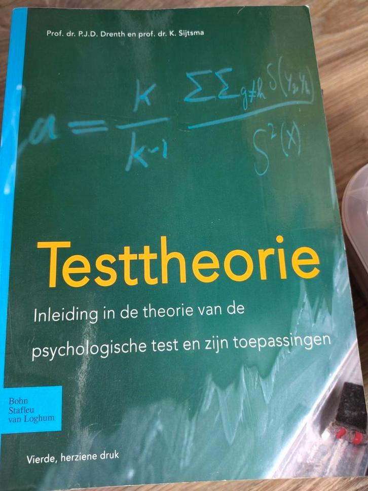 P.J.D. Drenth - Testtheorie, Boeken, Psychologie, Zo goed als nieuw, Ophalen of Verzenden