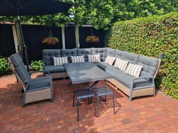 prachtige zgan dining set 8 persoons wicker met staal beschikbaar voor biedingen