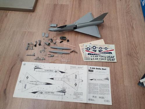 Monogram F106 delta dart 1/48, Hobby en Vrije tijd, Modelbouw | Vliegtuigen en Helikopters, Zo goed als nieuw, Groter dan 1:72