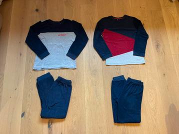 2 x badstof pyjama maat 140 beschikbaar voor biedingen