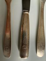 Verzilverd (gero 90) Bestek 10-12 Delig met Initialen PK, Antiek en Kunst, Antiek | Bestek, Ophalen of Verzenden