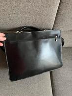 Italiaanse leren tas, Sieraden, Tassen en Uiterlijk, Tassen | Schoudertassen, Zwart, Zo goed als nieuw, Leer, Ophalen