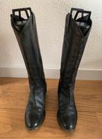 Manfield Vera Gomma halfhoge zwarte laarzen maat 38, Hoge laarzen, Zwart, Ophalen of Verzenden, Zo goed als nieuw