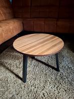Zebrano bijzettafeltje. Handgemaakt., Ophalen, 55 tot 75 cm, Hout, Vintage