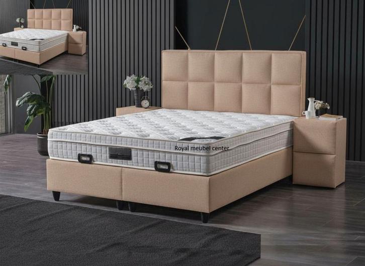 Boxspring Ibiza opbergbed complete set-Aanbieding-, Huis en Inrichting, Slaapkamer | Bedden, Nieuw, Tweepersoons, Hout, Ophalen of Verzenden