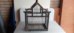 houten met ijzeren vogelkooi'tje hoogte 48cm, Antiek en Kunst, Curiosa en Brocante, Ophalen of Verzenden