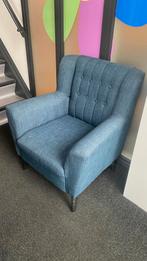 Gratis blauwe fauteuil, stoel, Ophalen, Zo goed als nieuw, 75 tot 100 cm, 50 tot 75 cm