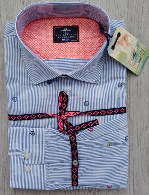 NZA New Zealand Auckland Overhemd Nieuw!, Kleding | Heren, Overhemden, Nieuw, Halswijdte 41/42 (L), Blauw, Ophalen of Verzenden